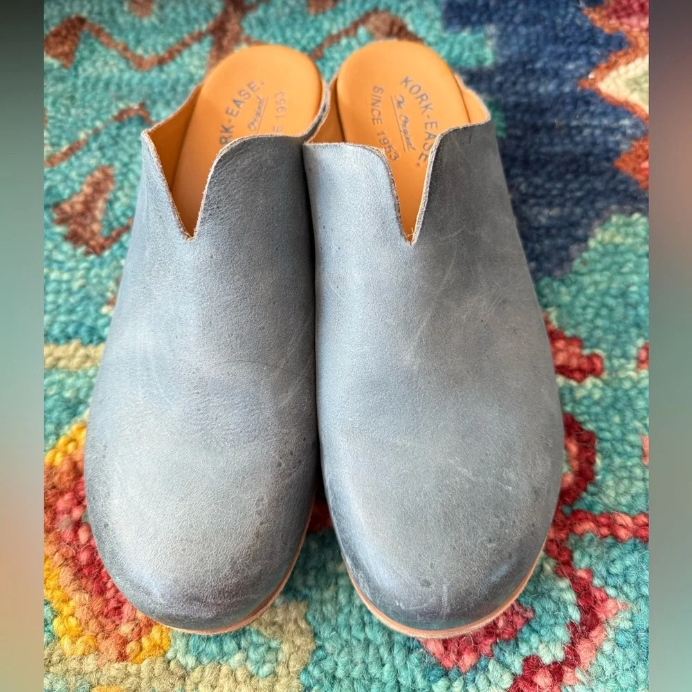 KORK-EASE Para Mule 9- denim blue leather. Worn twice. Beautiful and comfy! - Picture 2 of 5